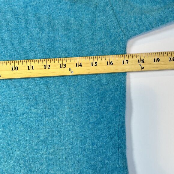 Lauren Hansen 100% Cashmere Sweater Women’s M Blue Colorblock Pullover Soft Knit - Picture 8 of 10